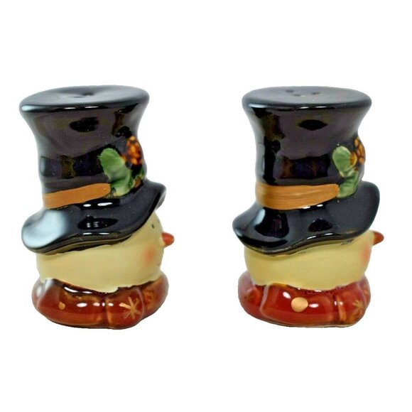 Snowman Ceramic Salt and Pepper Set (Christmas/Holidays) - Picture 4 of 7